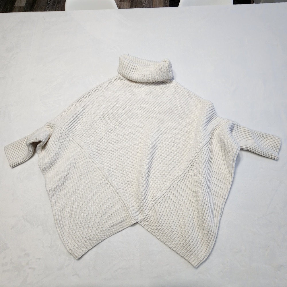 TWIK Simons Sweater Womens XS Rib Knit Batwing Asymmetric Slouch Shrug Statement - Picture 6 of 14